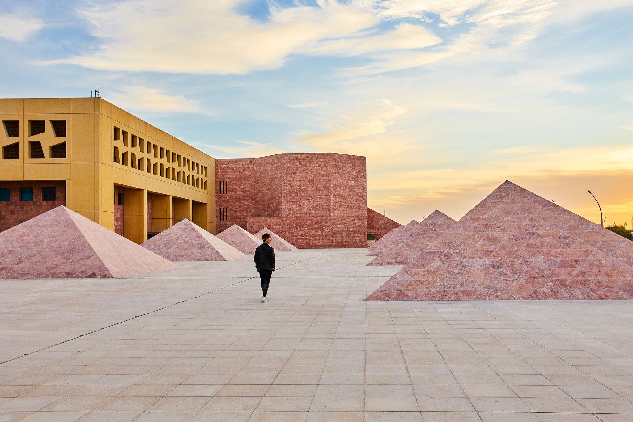 Percorso pedonale per visitare l’Education City del Qatar